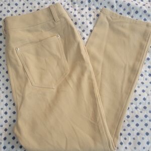 Carlisle 7/8 cotton twill jeans sand color size 10 petite